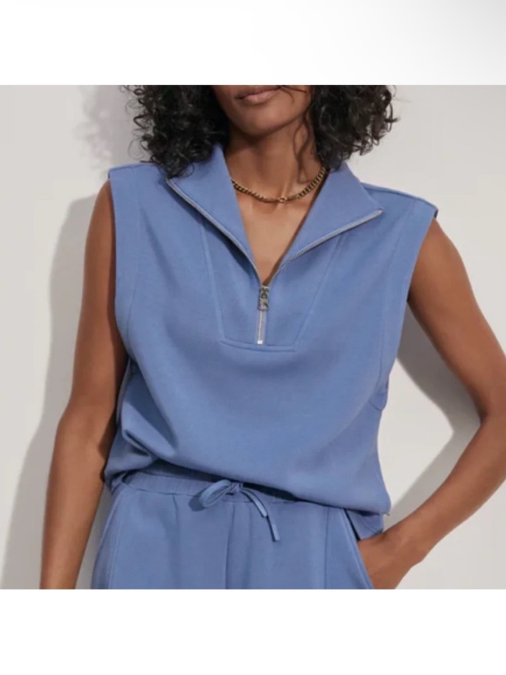 Varley Magnolia Half Zip Tank Doublesoft